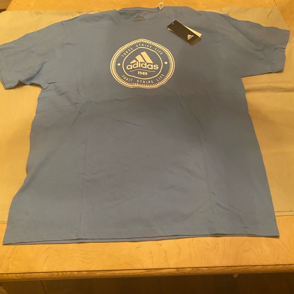 Adidas-light blue t-shirt sz XL